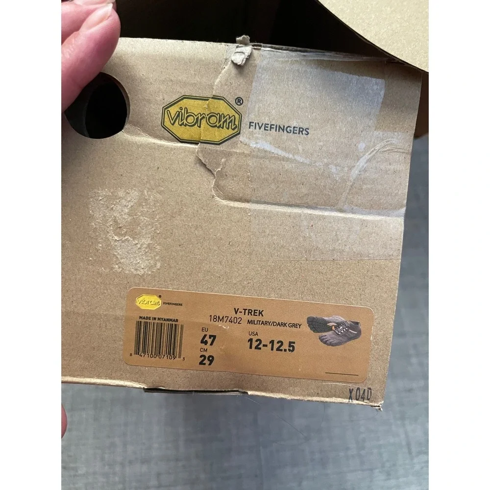 VIBRAM V-Trek Finger Hiking Shoes Size 12-12.5 NEW Military Dark Grey Gorpcore